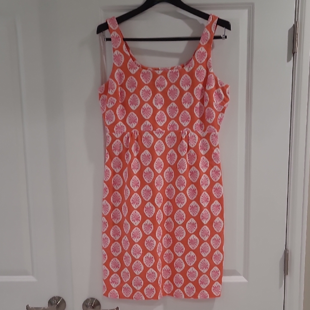 Tommy Bahama Vibrant Orange and White Mini Dress